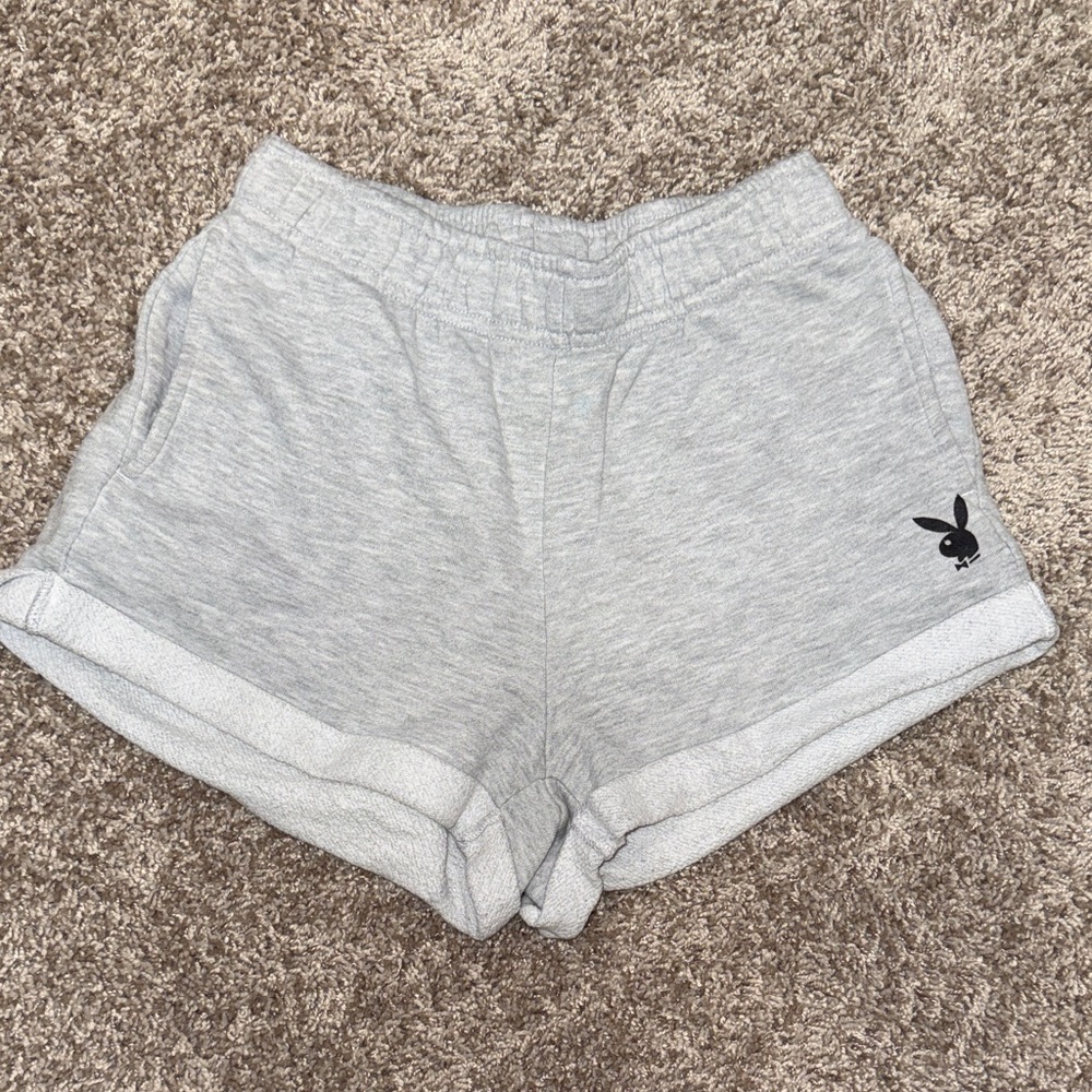 PLAYBOY Light Gray Casual Shorts
